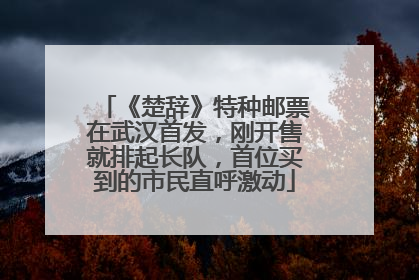 《楚辞》特种邮票在武汉首发，刚开售就排起长队，首位买到的市民直呼激动