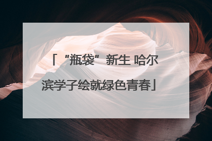 “瓶袋”新生 哈尔滨学子绘就绿色青春