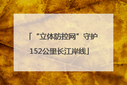 “立体防控网”守护152公里长江岸线