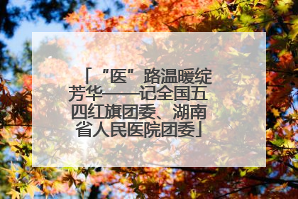 “医”路温暖绽芳华——记全国五四红旗团委、湖南省人民医院团委