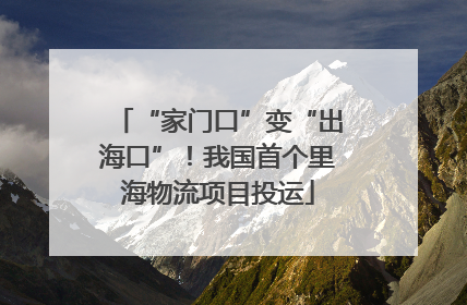 “家门口”变“出海口”！我国首个里海物流项目投运