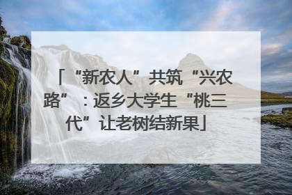 “新农人”共筑“兴农路”：返乡大学生“桃三代”让老树结新果