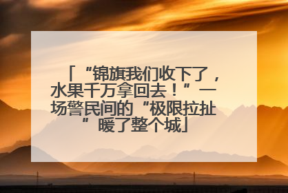 “锦旗我们收下了，水果千万拿回去！”一场警民间的“极限拉扯”暖了整个城