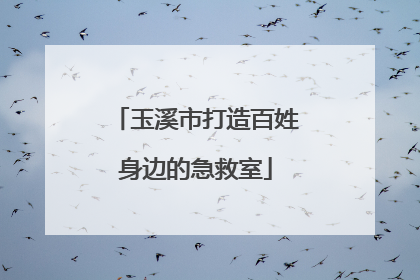玉溪市打造百姓身边的急救室
