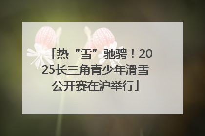 热“雪”驰骋！2025长三角青少年滑雪公开赛在沪举行