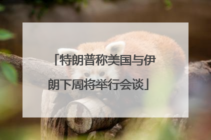 特朗普称美国与伊朗下周将举行会谈