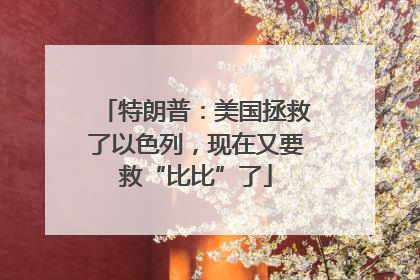 特朗普：美国拯救了以色列，现在又要救“比比”了