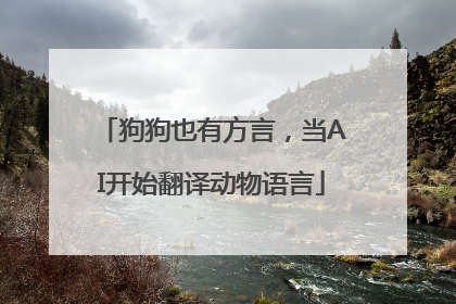 狗狗也有方言，当AI开始翻译动物语言