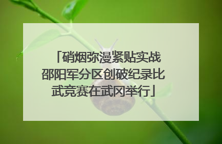 硝烟弥漫紧贴实战 邵阳军分区创破纪录比武竞赛在武冈举行