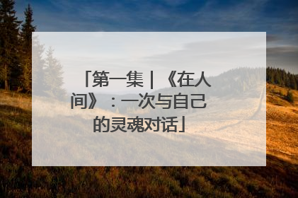 第一集｜《在人间》：一次与自己的灵魂对话