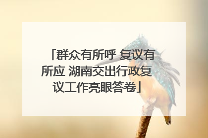 群众有所呼 复议有所应 湖南交出行政复议工作亮眼答卷