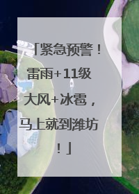 紧急预警！雷雨+11级大风+冰雹，马上就到潍坊！