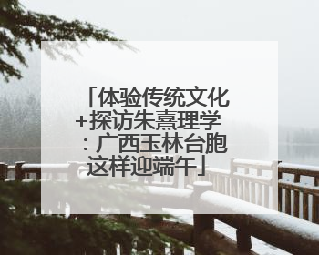 体验传统文化+探访朱熹理学：广西玉林台胞这样迎端午