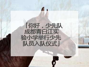 你好，少先队 成都青白江实验小学举行少先队员入队仪式