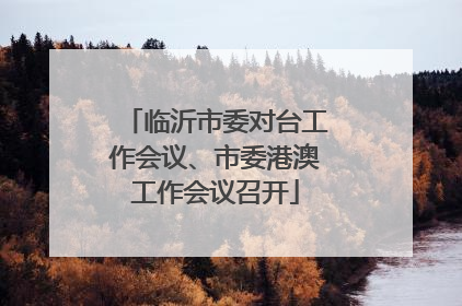 临沂市委对台工作会议、市委港澳工作会议召开