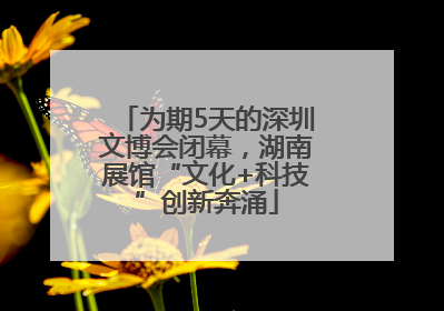 为期5天的深圳文博会闭幕，湖南展馆“文化+科技”创新奔涌