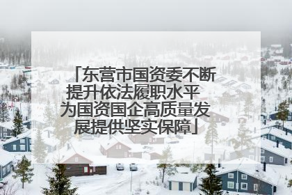 东营市国资委不断提升依法履职水平 为国资国企高质量发展提供坚实保障