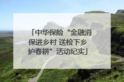 中华保险“金融消保进乡村 送检下乡护春耕”活动纪实