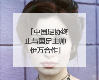 中国足协终止与国足主帅伊万合作