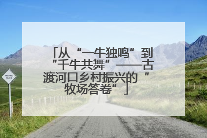 从“一牛独鸣”到“千牛共舞”——古渡河口乡村振兴的“牧场答卷”
