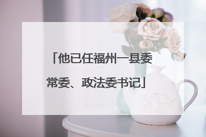 他已任福州一县委常委、政法委书记