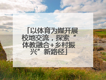 以体育为媒开展校地交流，探索“体教融合+乡村振兴”新路径