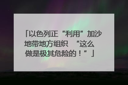 以色列正“利用”加沙地带地方组织  “这么做是极其危险的！”