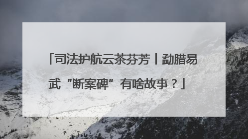 司法护航云茶芬芳丨勐腊易武“断案碑”有啥故事？