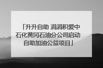 升升自助 涓涓积爱中石化黄冈石油分公司启动自助加油公益项目