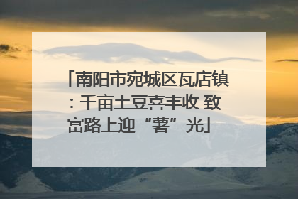南阳市宛城区瓦店镇：千亩土豆喜丰收 致富路上迎“薯”光