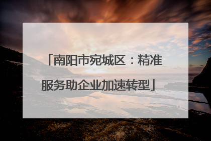 南阳市宛城区：精准服务助企业加速转型