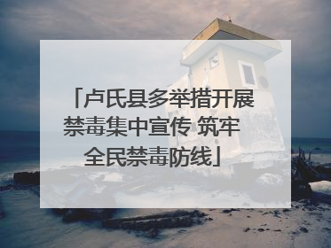卢氏县多举措开展禁毒集中宣传 筑牢全民禁毒防线