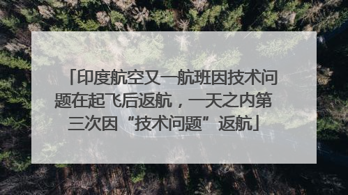 印度航空又一航班因技术问题在起飞后返航，一天之内第三次因“技术问题”返航