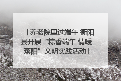 养老院里过端午 衡阳县开展“粽香端午 情暖蒸阳”文明实践活动