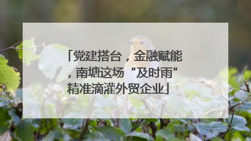 党建搭台，金融赋能，南塘这场“及时雨”精准滴灌外贸企业