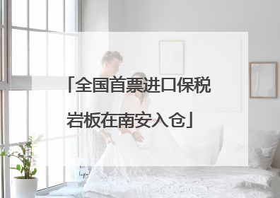全国首票进口保税岩板在南安入仓