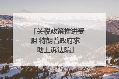 关税政策推进受阻 特朗普政府求助上诉法院
