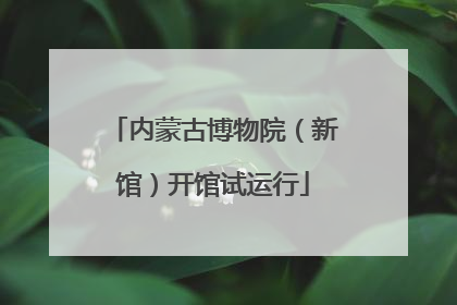 内蒙古博物院（新馆）开馆试运行