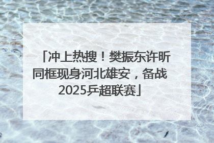 冲上热搜！樊振东许昕同框现身河北雄安，备战2025乒超联赛
