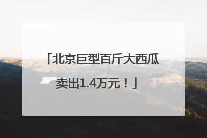 北京巨型百斤大西瓜卖出1.4万元！