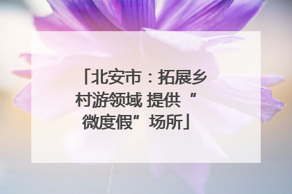 北安市：拓展乡村游领域 提供“微度假”场所