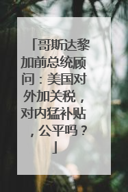 哥斯达黎加前总统顾问：美国对外加关税，对内猛补贴，公平吗？