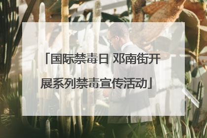 国际禁毒日 邓南街开展系列禁毒宣传活动