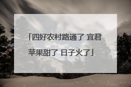 四好农村路通了 宜君苹果甜了 日子火了