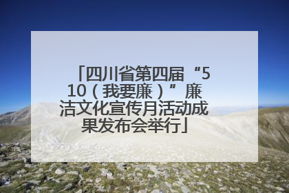 四川省第四届“510（我要廉）”廉洁文化宣传月活动成果发布会举行