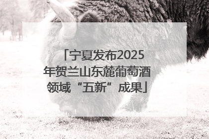 宁夏发布2025年贺兰山东麓葡萄酒领域“五新”成果