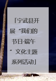 宁武县开展“我们的节日·端午”文化主题系列活动