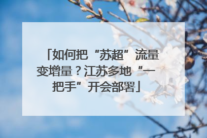 如何把“苏超”流量变增量？江苏多地“一把手”开会部署