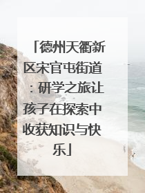 德州天衢新区宋官屯街道：研学之旅让孩子在探索中收获知识与快乐