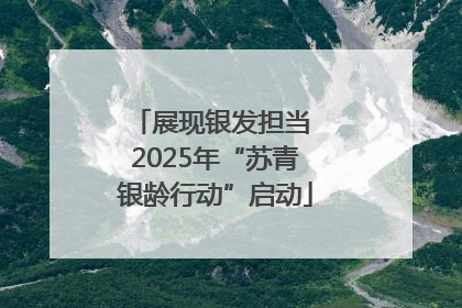 展现银发担当 2025年“苏青银龄行动”启动